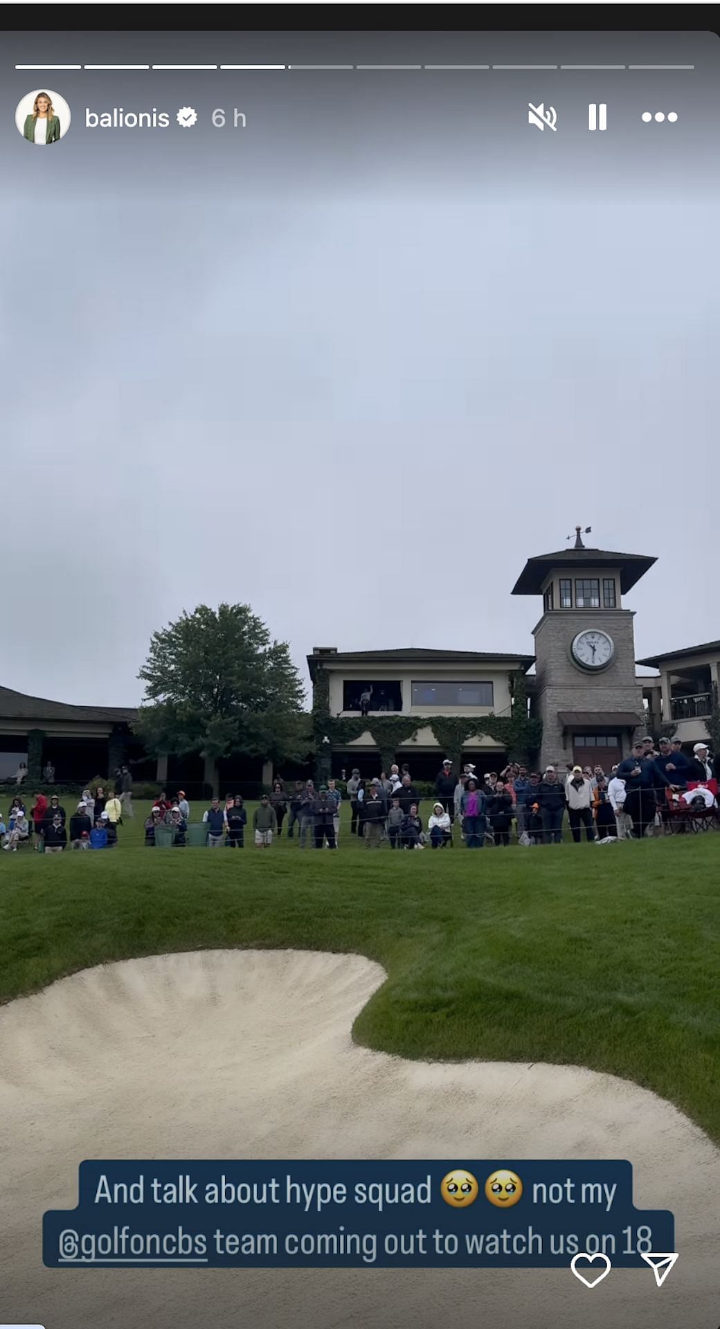 Amanda Balionis shares a video from the 2025 Memorial Tournament Pro-Am (Image via Instagram @balionis)